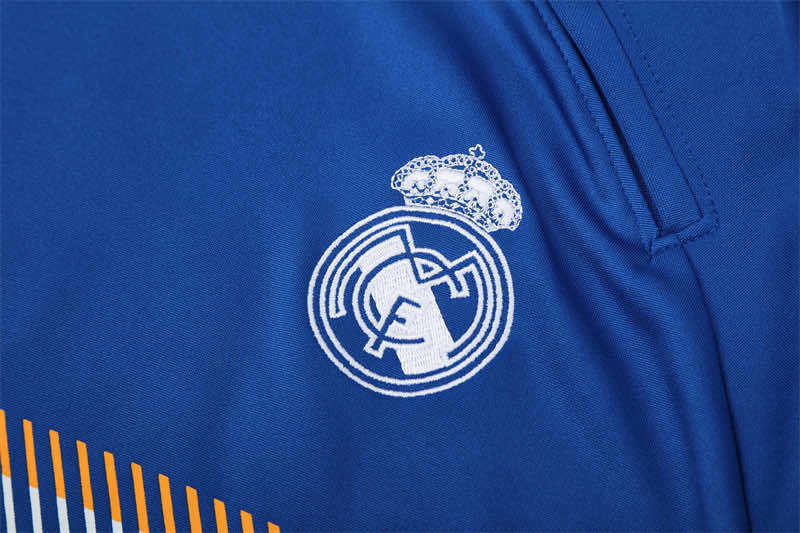 1314 season Real Madrid CF blue Half pull training suit