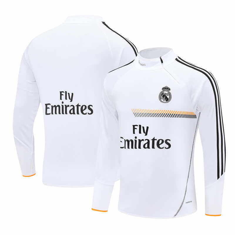 1314 season Real Madrid CF white Half pull training suit