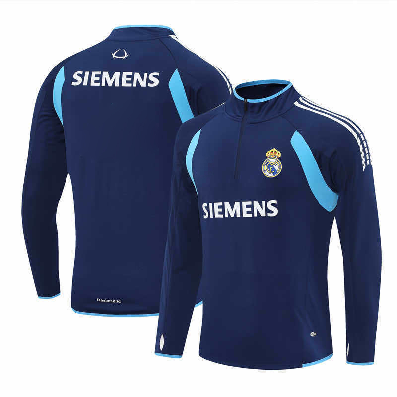 0506 season Real Madrid CF royal blue Half pull training suit