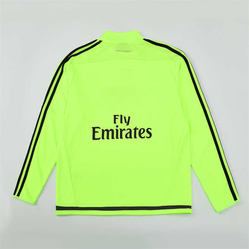 1516 season Real Madrid CF fluorescent green Half pull training suit