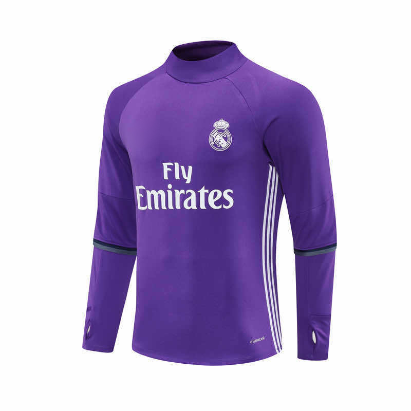 1617 season Real Madrid CF Purple Half pull training suit