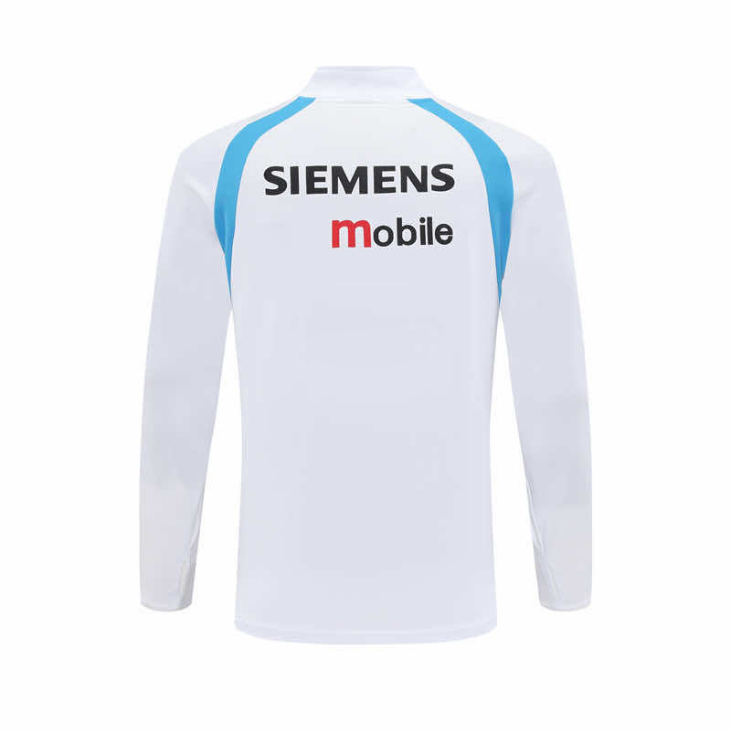 0304 season Real Madrid CF white Half pull training suit