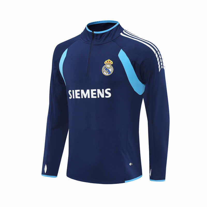 0506 season Real Madrid CF royal blue Half pull training suit