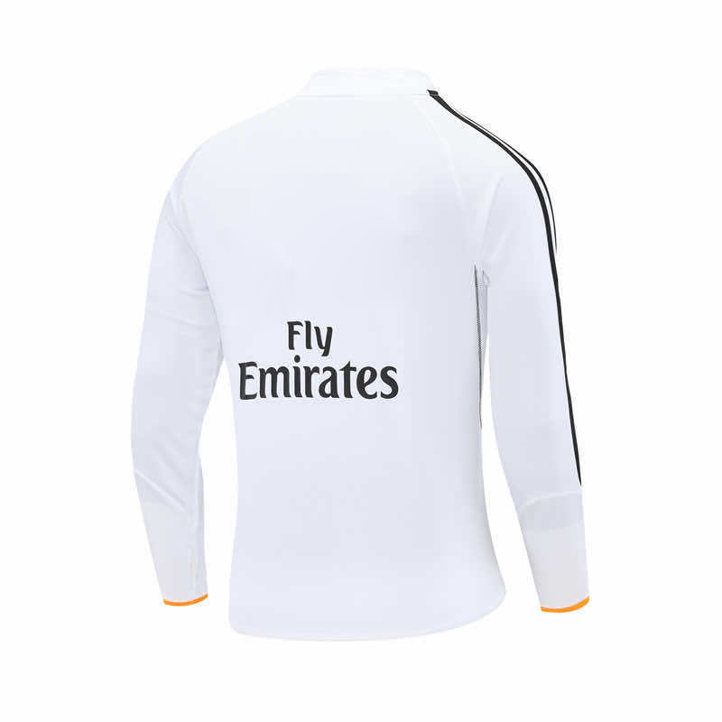 1314 season Real Madrid CF white Half pull training suit