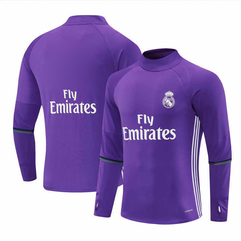 1617 season Real Madrid CF Purple Half pull training suit