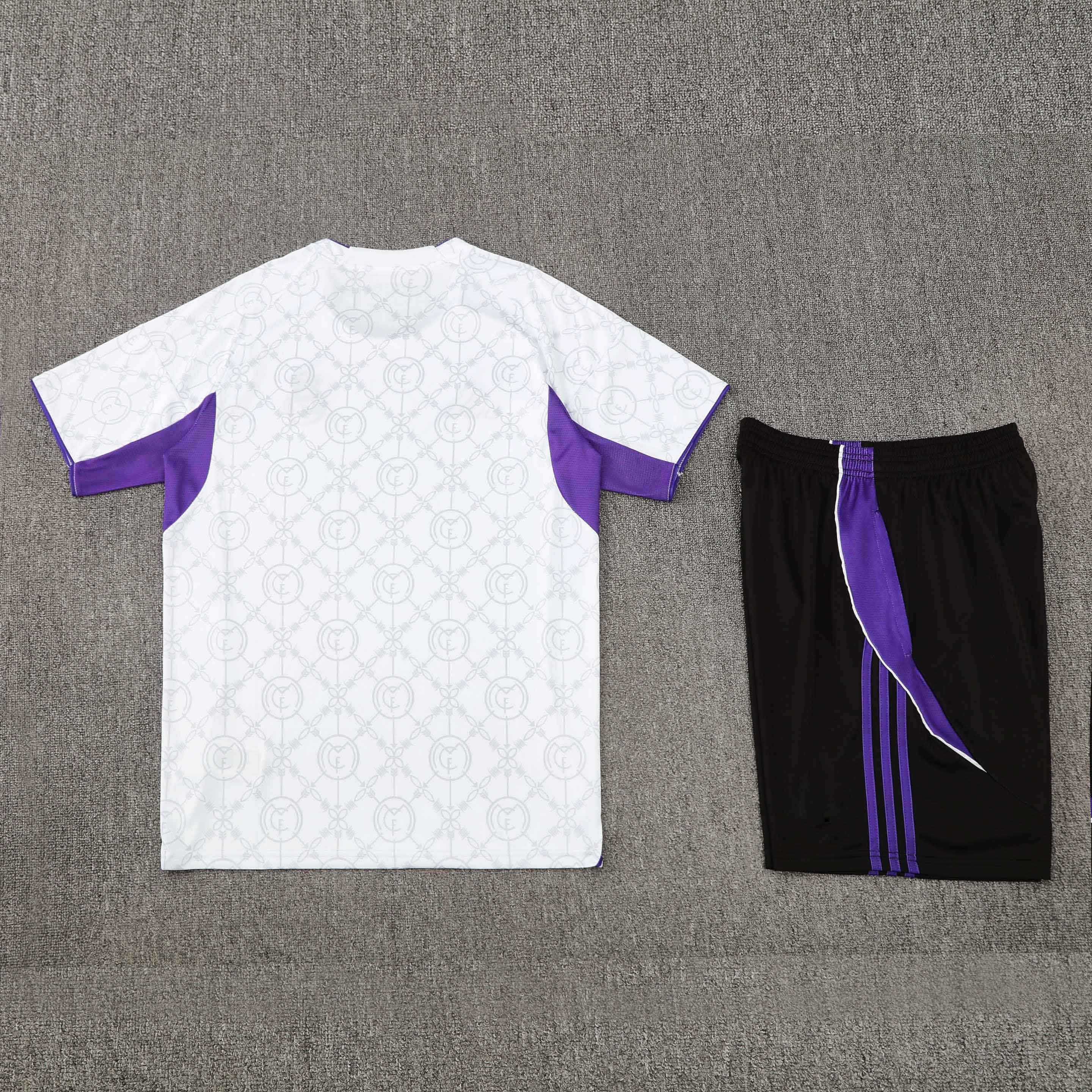 2526 season Real Madrid CF Training clothes suit Short sleeve Fan version