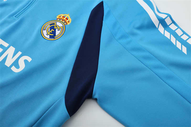 0506 season Real Madrid CF light blue Half pull training suit