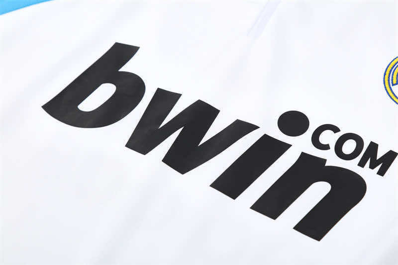 0910 season Real Madrid CF white Half pull training suit