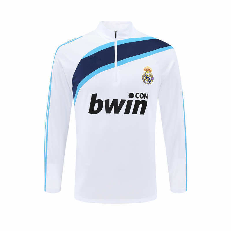 0910 season Real Madrid CF white Half pull training suit
