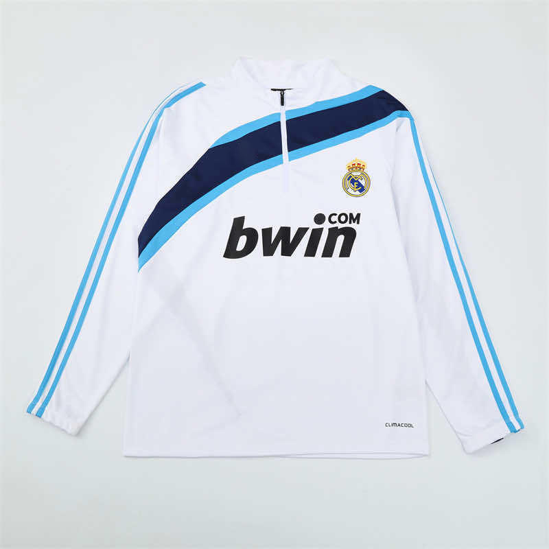 0910 season Real Madrid CF white Half pull training suit