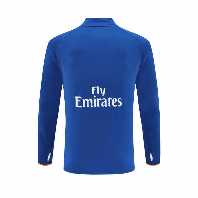 1314 season Real Madrid CF blue Half pull training suit