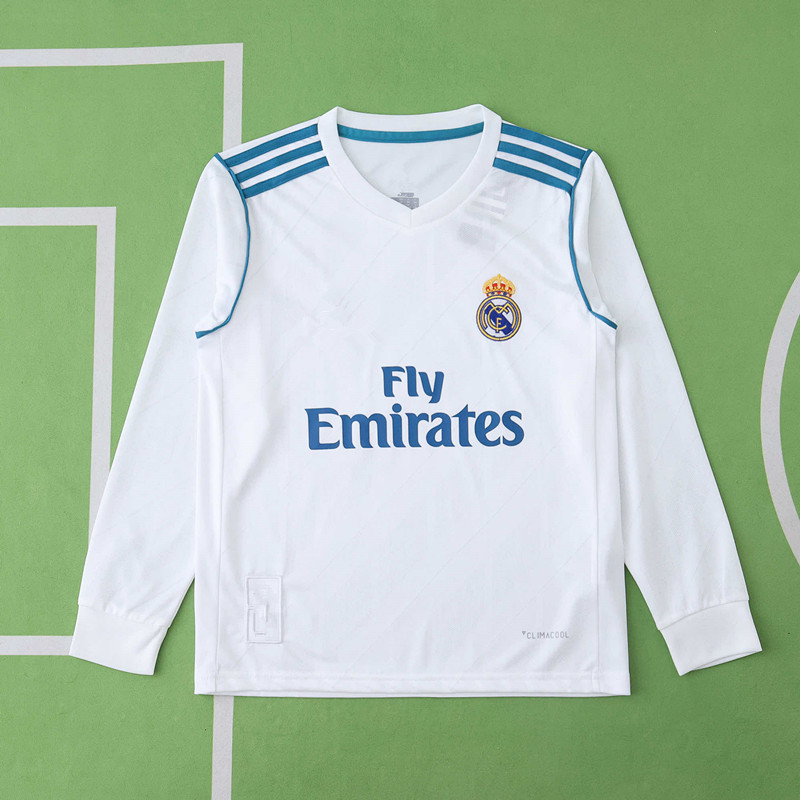 1718 season Real Madrid CF home Long sleeve Kids kit