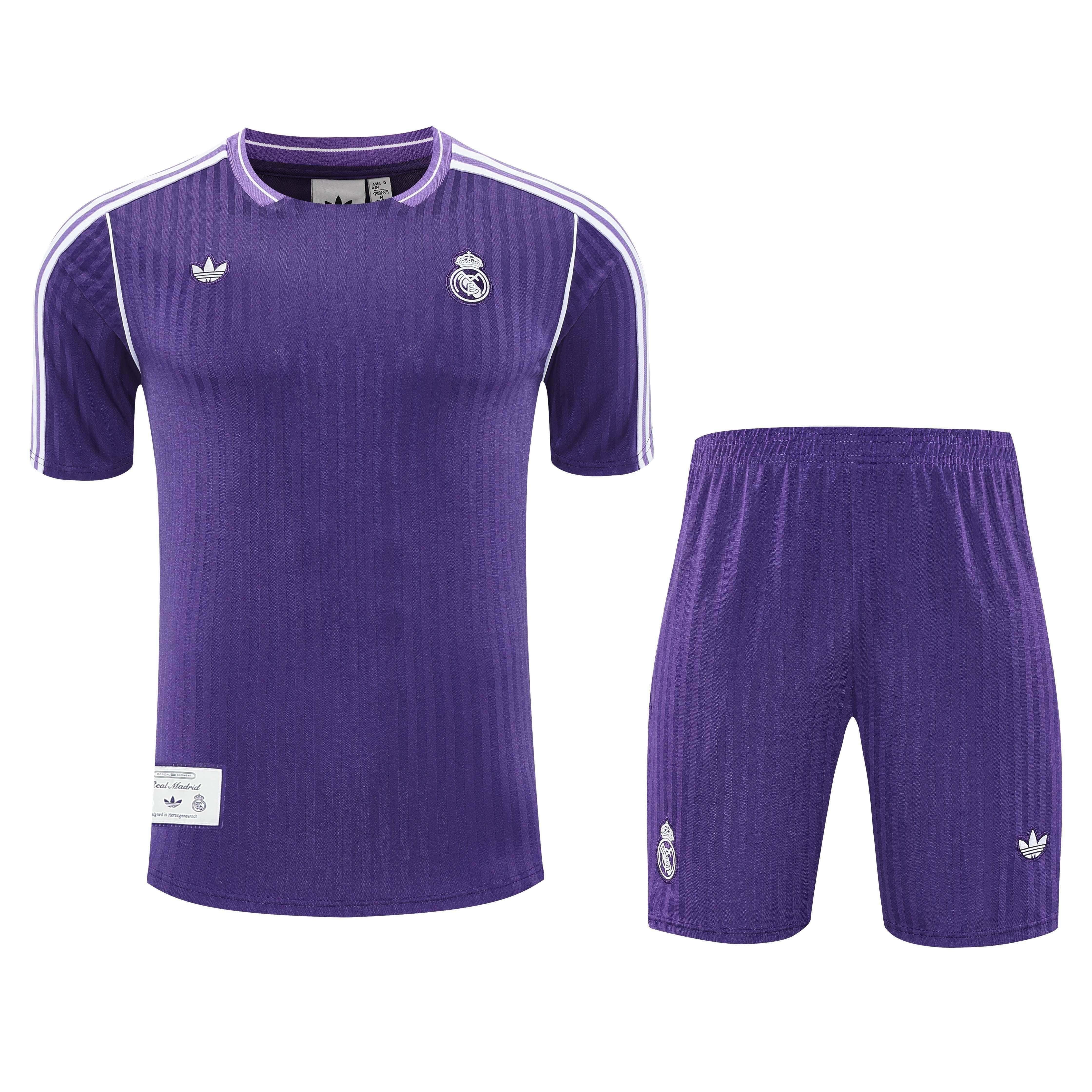 2526 season Real Madrid CF Training clothes suit Short sleeve Fan version