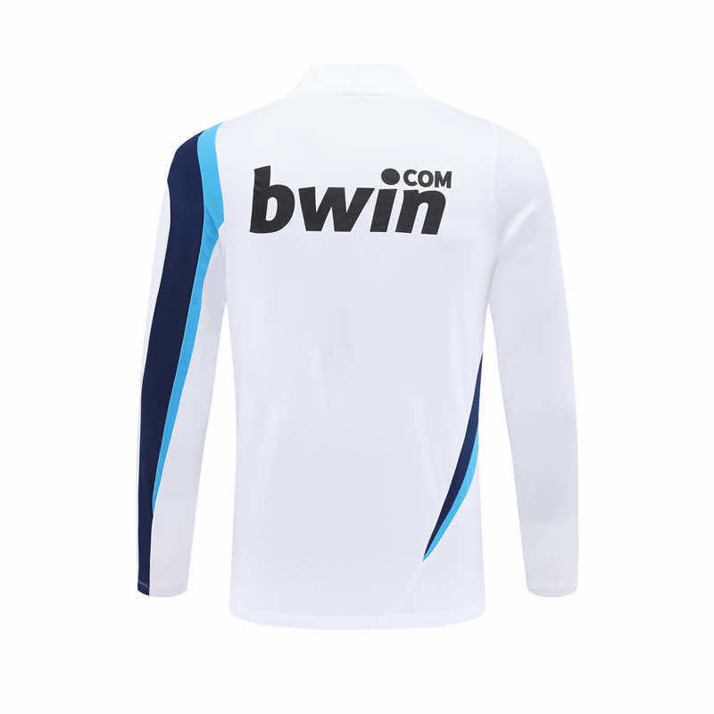 0910 season Real Madrid CF white Half pull training suit