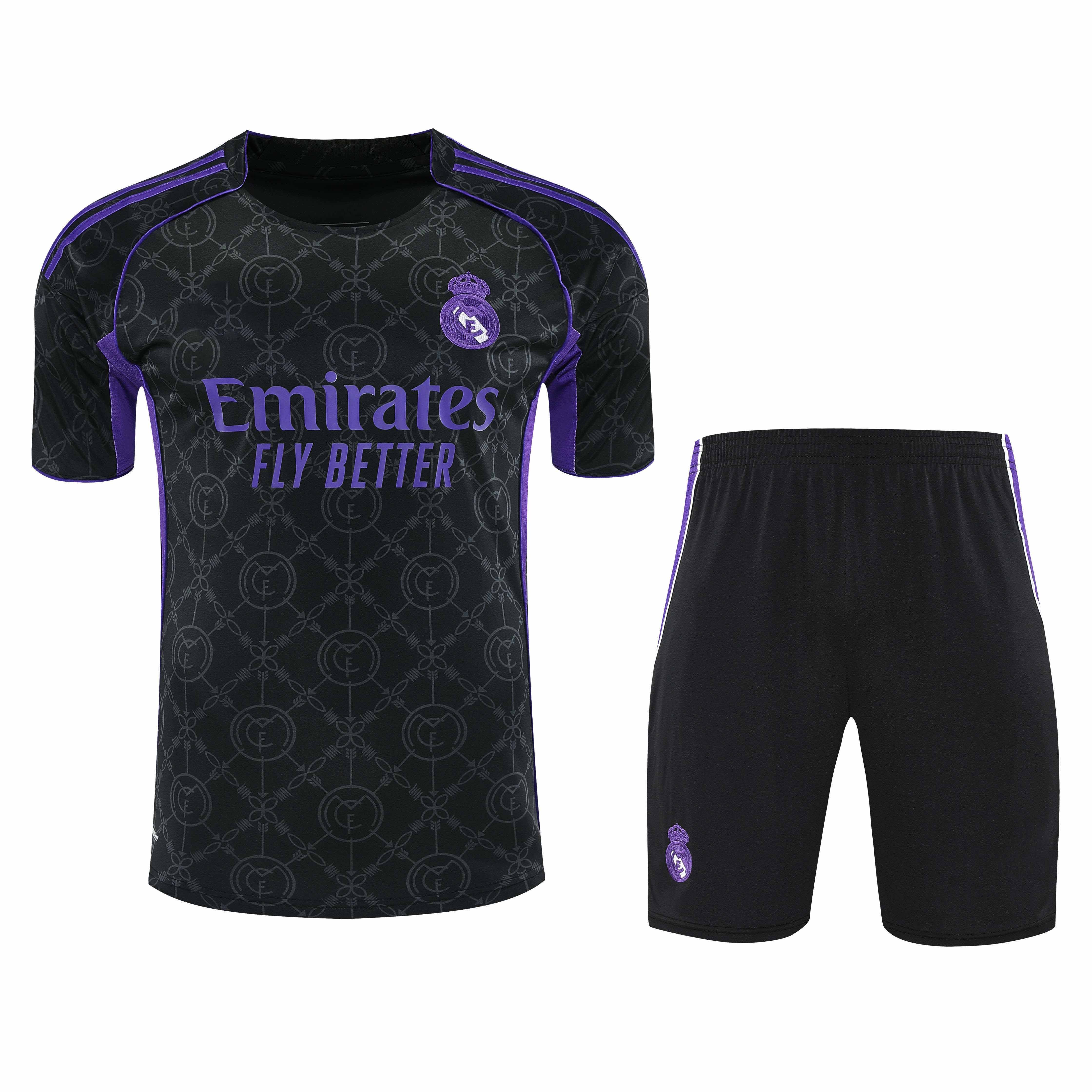 2526 season Real Madrid CF Training clothes suit Short sleeve Fan version