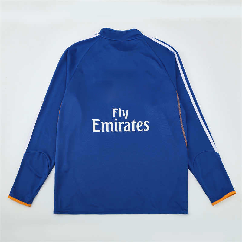 1314 season Real Madrid CF blue Half pull training suit