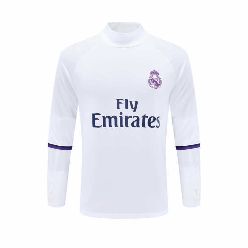 1617 season Real Madrid CF white Half pull training suit