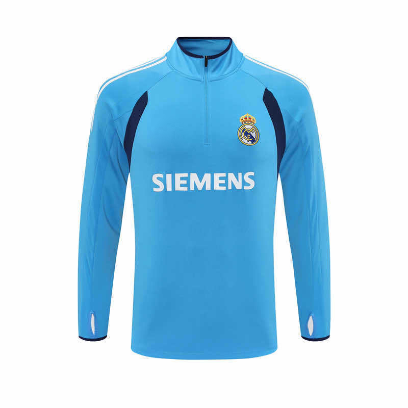 0506 season Real Madrid CF light blue Half pull training suit
