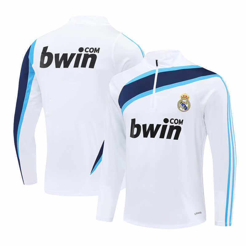 0910 season Real Madrid CF white Half pull training suit