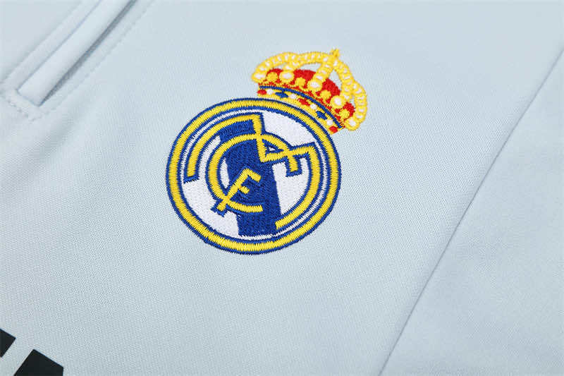 0405 season Real Madrid CF light gray Half pull training suit