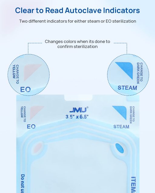 Effective Sterilization Medical Pouches Steam Pouches and Tyvek Bags
