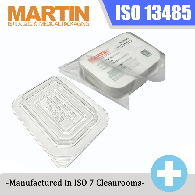 EO Gamma Sterilizable Tyvek Coated Lidstock Peelable Sealing Lids for Thermoformed Medical Trays ISO 11607 Certified Printing
