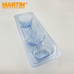 Stylish Tray Plastic Containers With Lids Blue Clamshell Packaging China Medication Blister Packaging