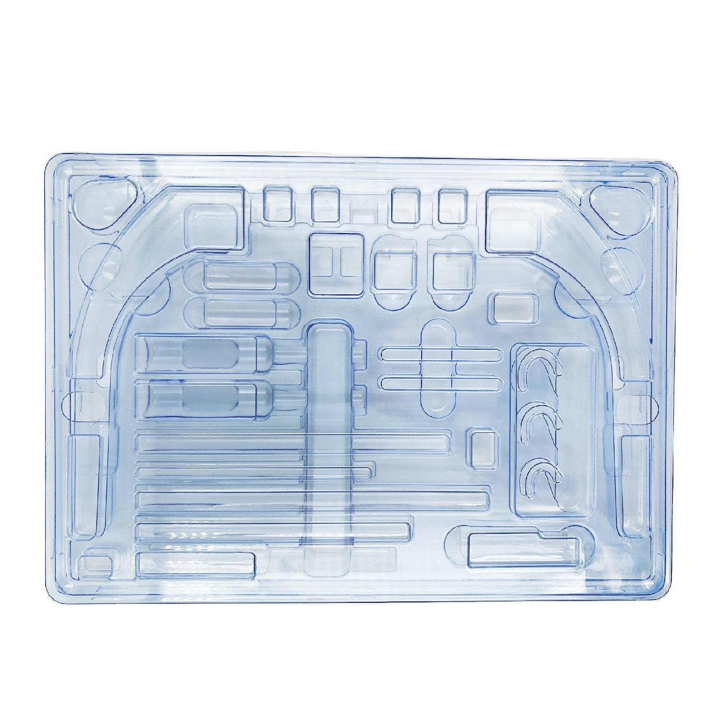 Customized Plastic Tray Sterile Packaging Tray Vacuum Formed Tray for Medical Instrument