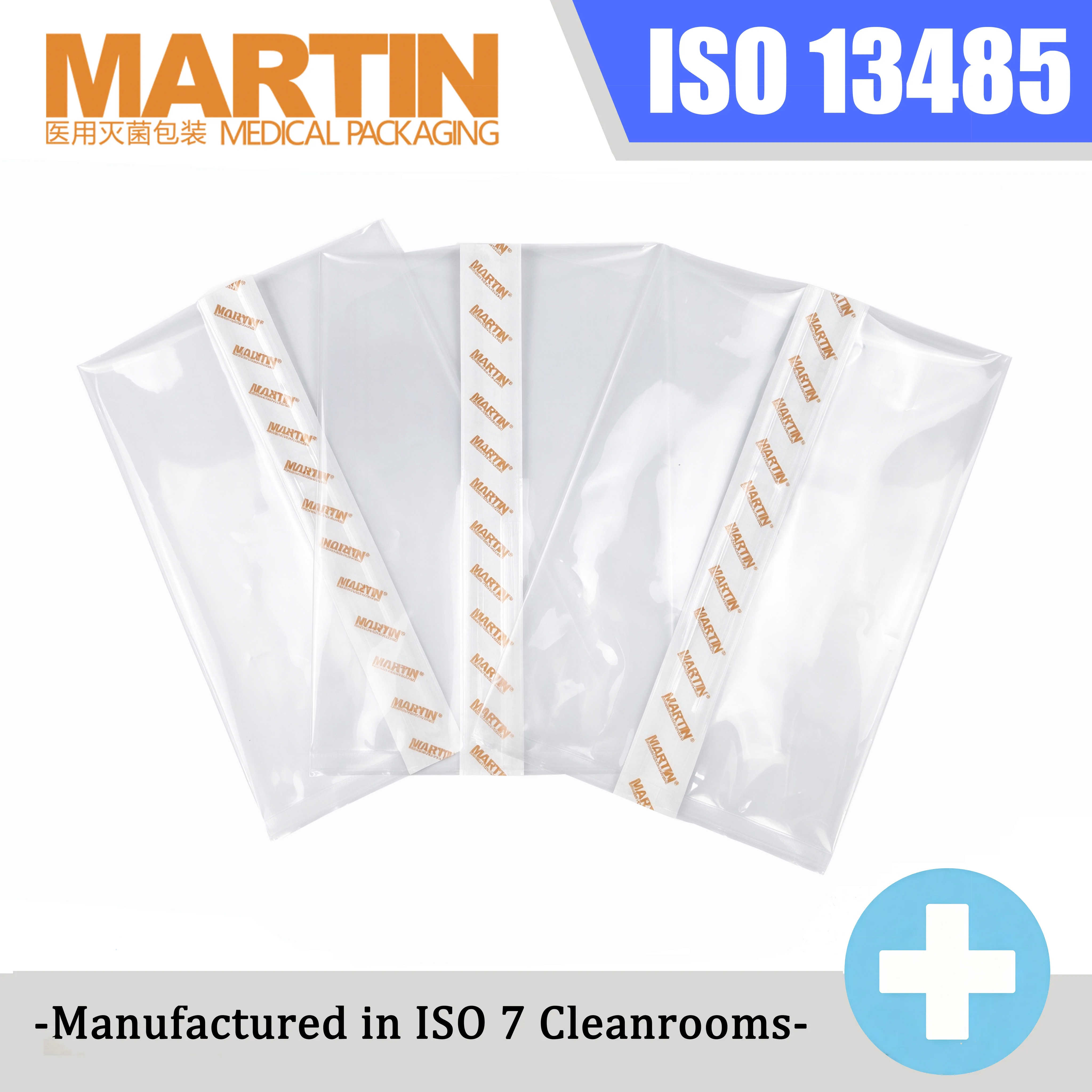 Custom Tyvek Middle-Seal Pouch Medical Sterile Packaging for Healthcare Devices