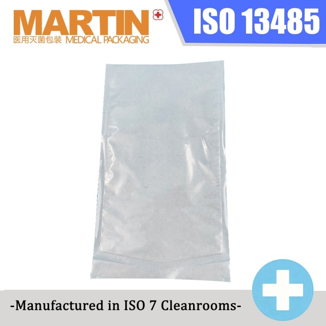 Flat Heat-Sealable EO Sterilized Tyvek PE/PET Laminate Sterilization Pouches Indicators Disposable Tube Bags for Medical