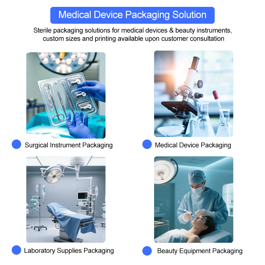 Medical Sterilization Pouches and Tyvek Packaging for Healthcare and Laboratory Use