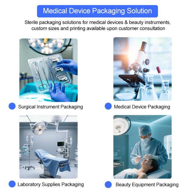 Medical Sterilization Pouches and Tyvek Packaging for Healthcare and Laboratory Use