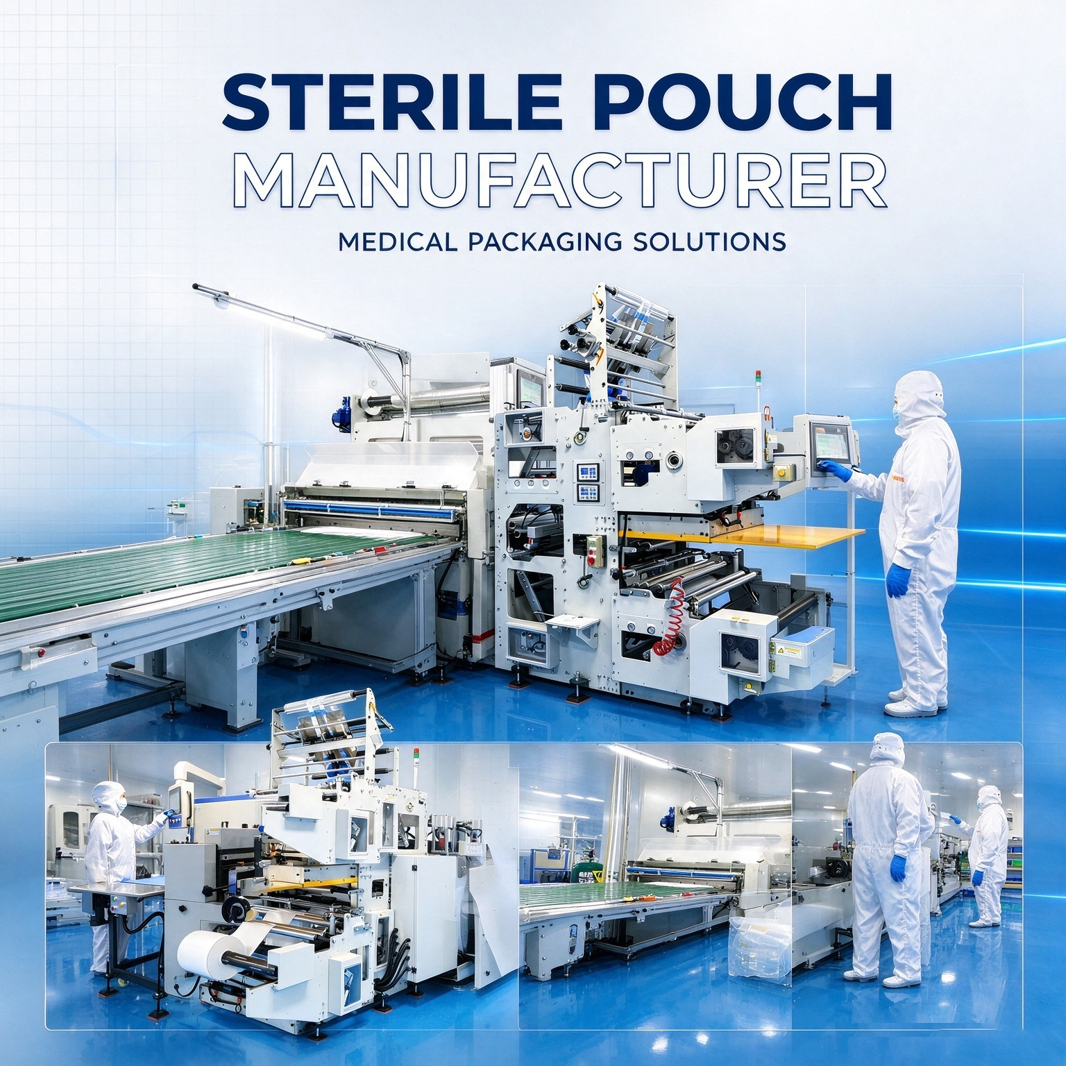 Custom Printed Tyvek Header Pouch Compatible with EO & Gamma Sterilization