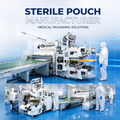 Custom Printed Tyvek Header Pouch Compatible with EO & Gamma Sterilization