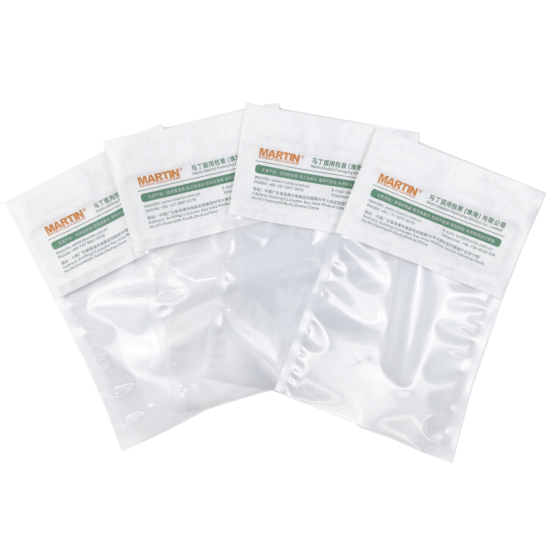 Custom Printed Tyvek Header Pouch Compatible with EO & Gamma Sterilization