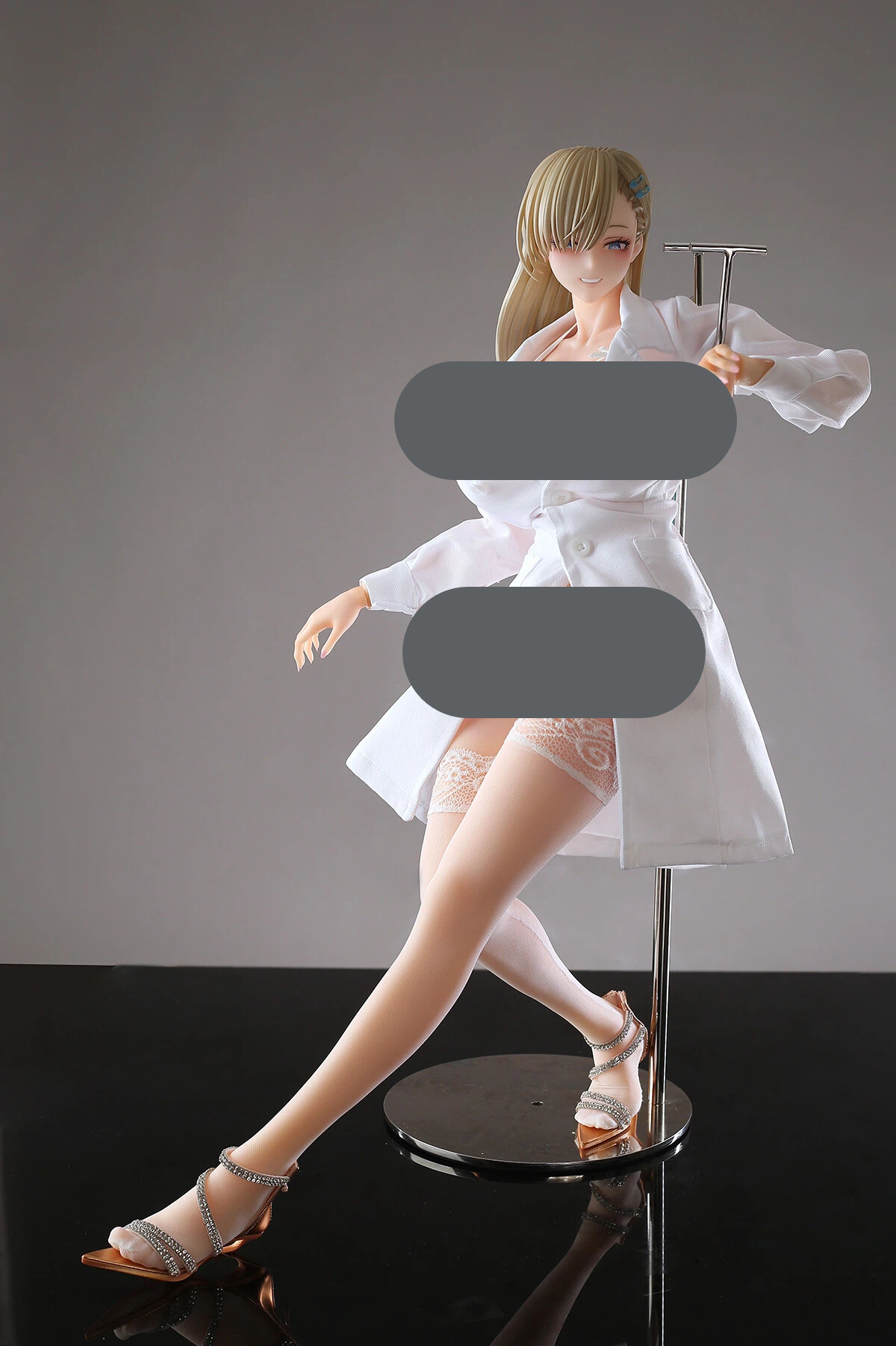 65cm Halo Bunny Silicone Anime Doll – Elegant Pink-Haired Fantasy Companion