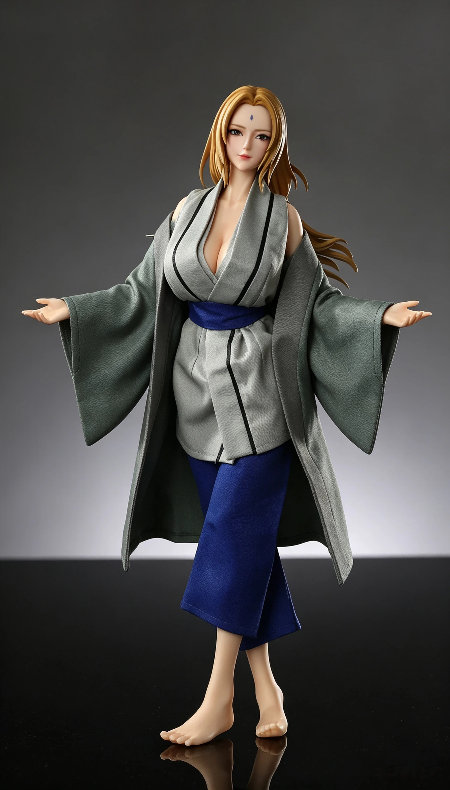 65cm Golden-Haired Fantasy Healer Silicone Anime Doll – Powerful Mature Companion