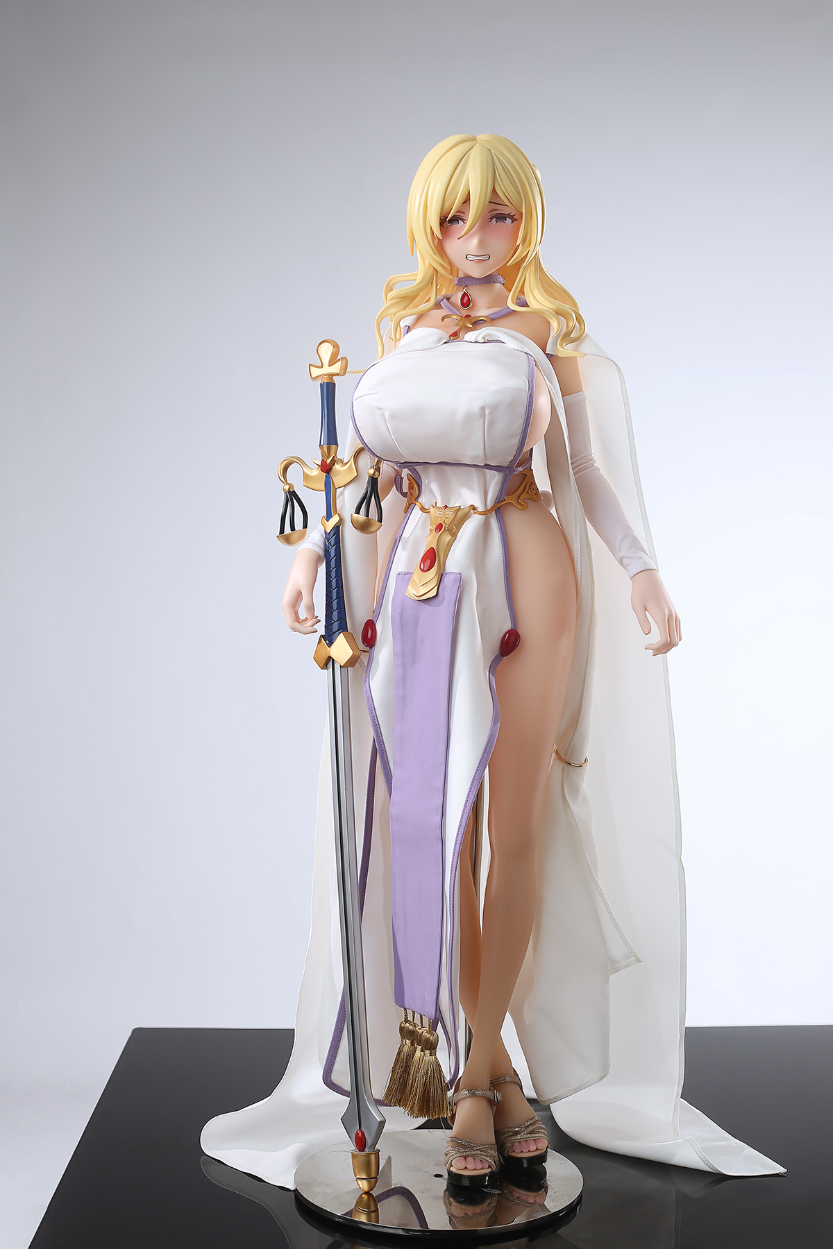 65cm Sacred Blade Maiden Silicone Anime Doll – Holy Knight Fantasy Companion