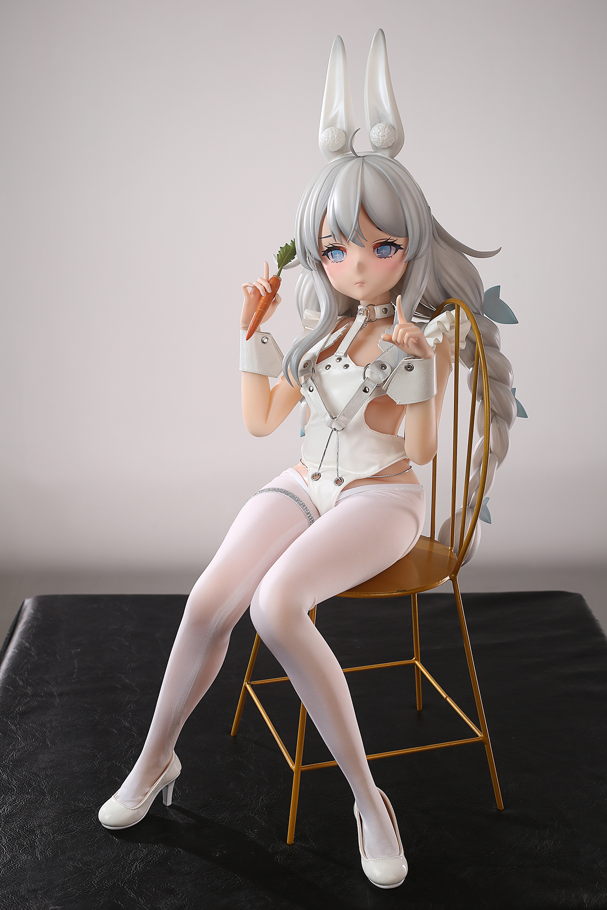 65cm Dreamy Bunny Silicone Anime Doll – Soft Pink Fantasy Companion