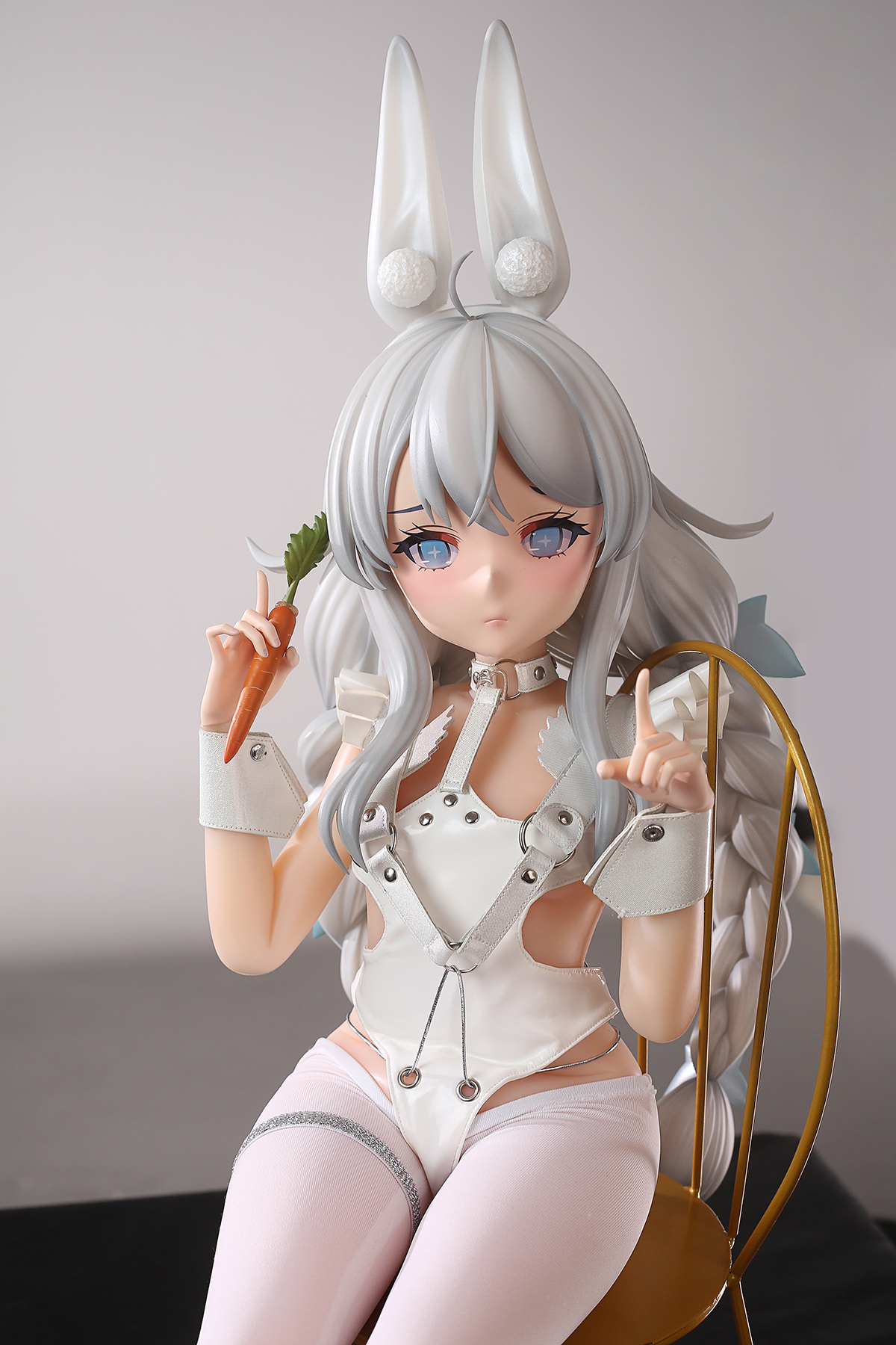 65cm Dreamy Bunny Silicone Anime Doll – Soft Pink Fantasy Companion