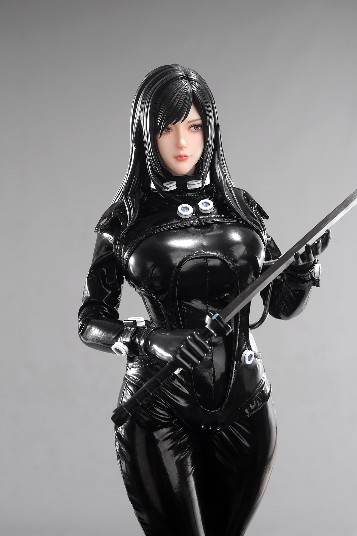 65cm Midnight Blossom Silicone Anime Doll – Elegant Black-Haired Fantasy Companion