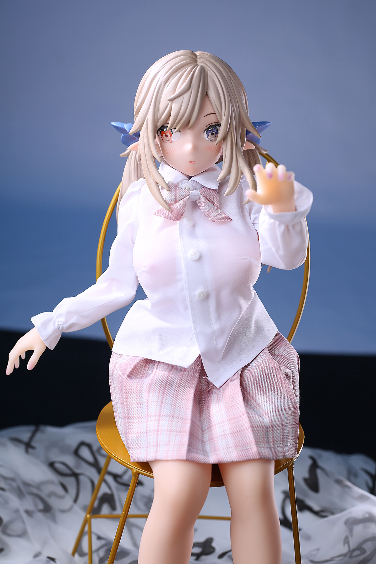 52cm Pure White Elf Silicone Anime Doll – Ethereal Fantasy Companion