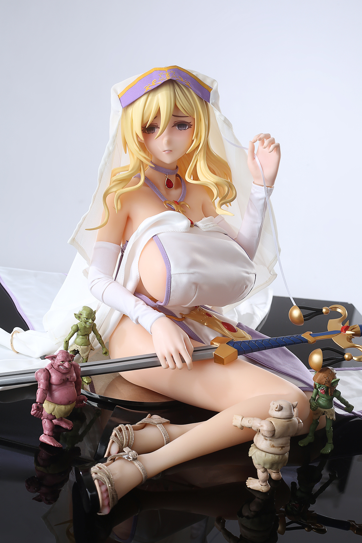 65cm Sacred Blade Maiden Silicone Anime Doll – Holy Knight Fantasy Companion