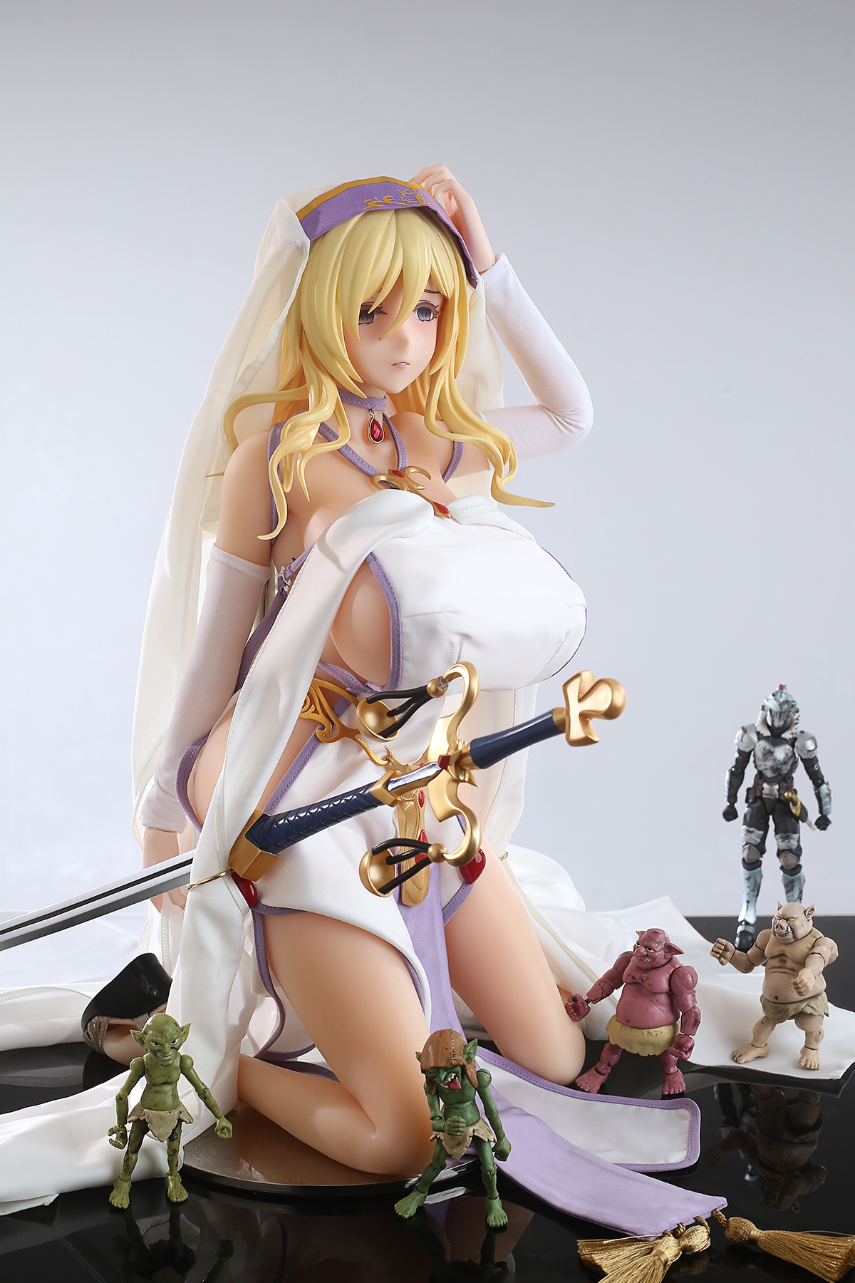 65cm Sacred Blade Maiden Silicone Anime Doll – Holy Knight Fantasy Companion