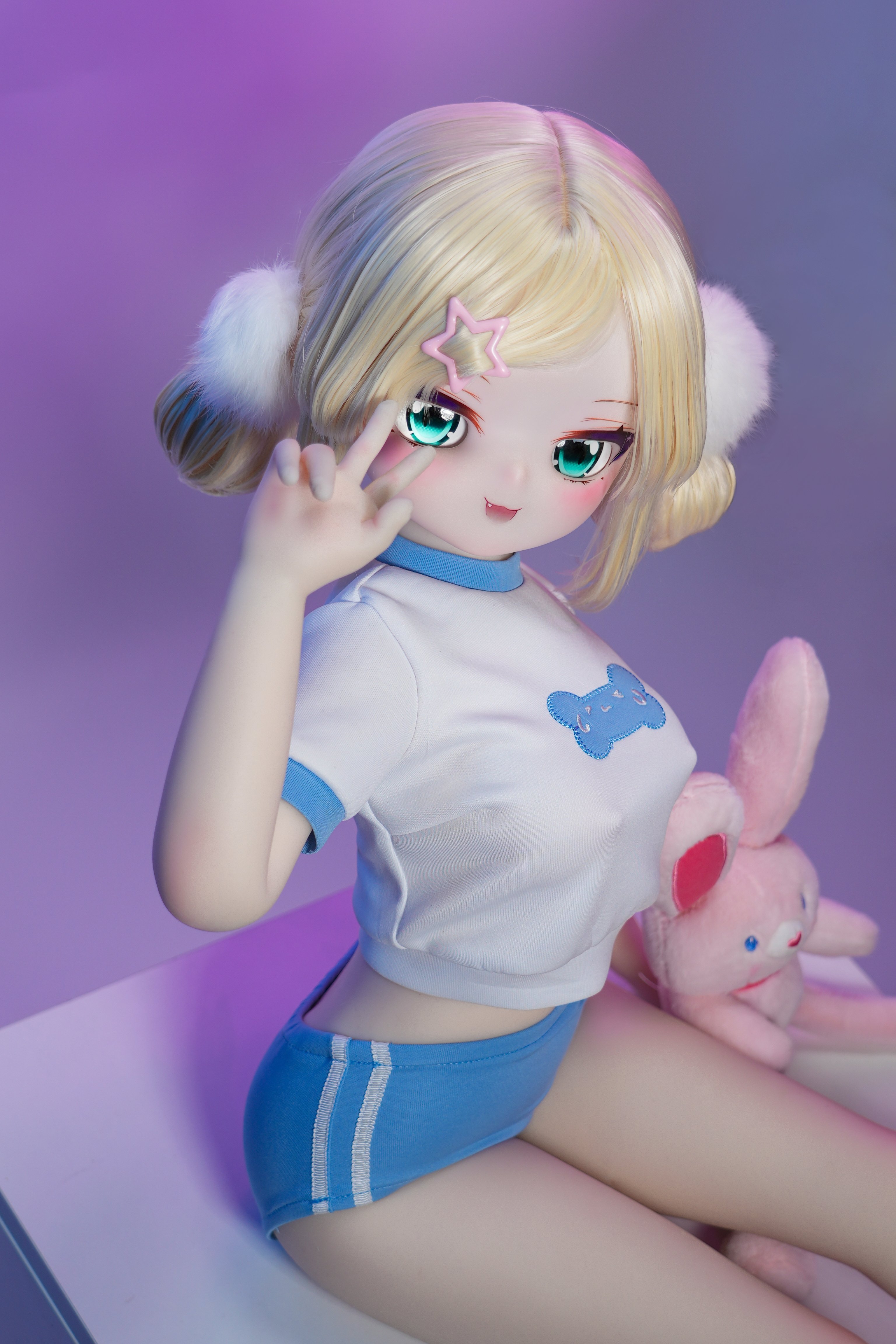 70/85cm Premium Cyber Doll Feather Cloak – Anime Character Collectible for Adult Fans