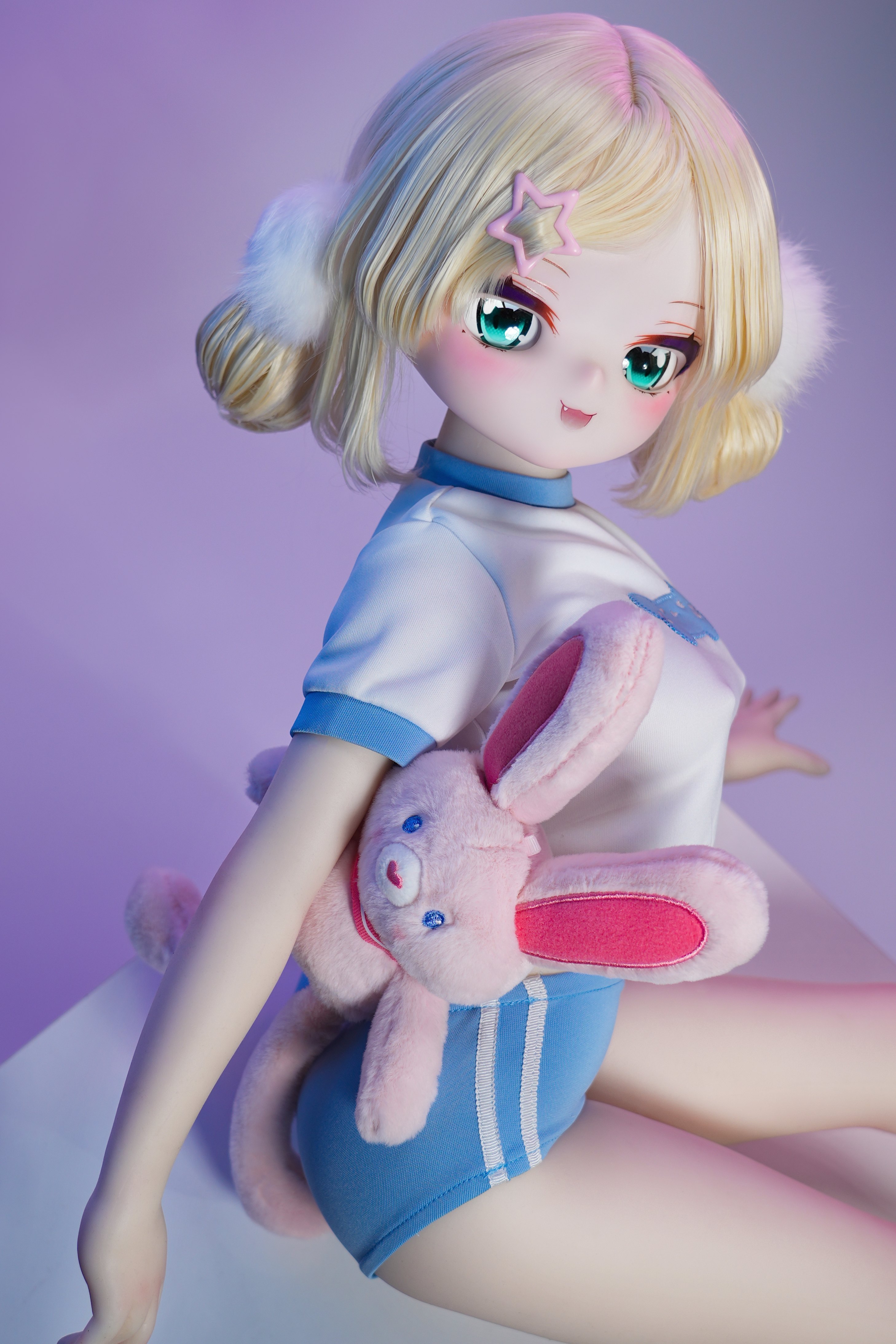 70/85cm Premium Cyber Doll Feather Cloak – Anime Character Collectible for Adult Fans