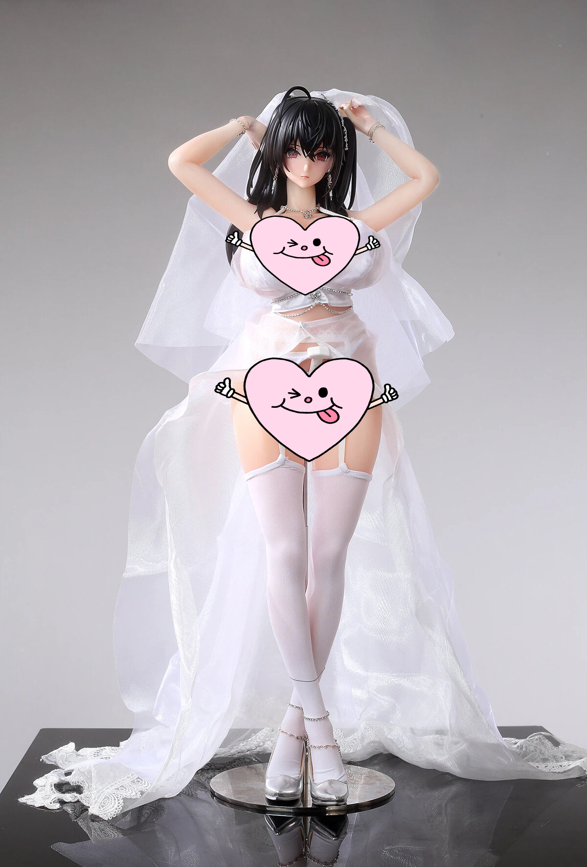 65cm Crimson Shrine Maiden Silicone Anime Doll – Elegant Red & White Fantasy Companion