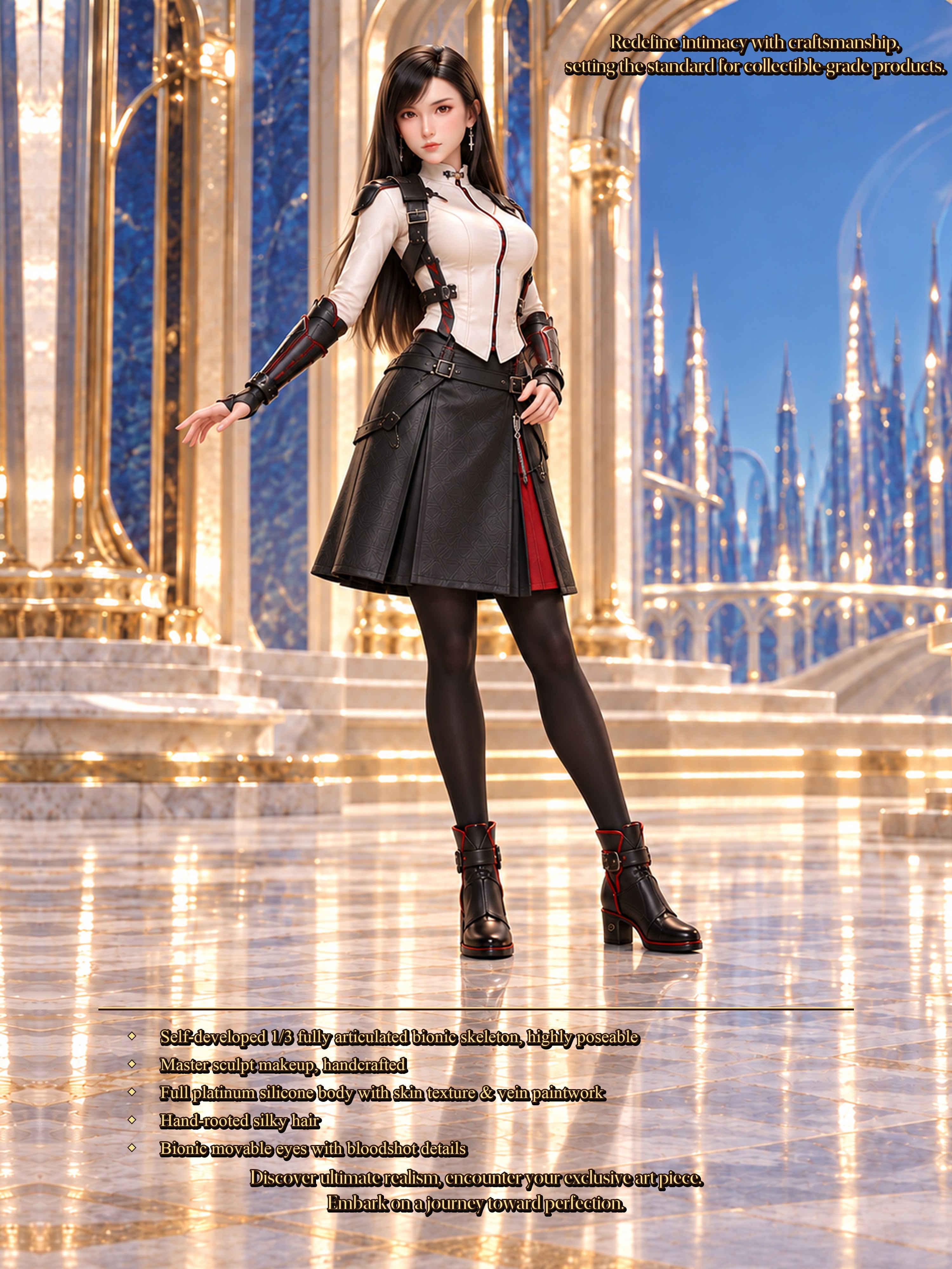 75cm Aria Starlight Mini Fantasy Silicone Doll – Soft Touch Anime Character Collectible Doll
