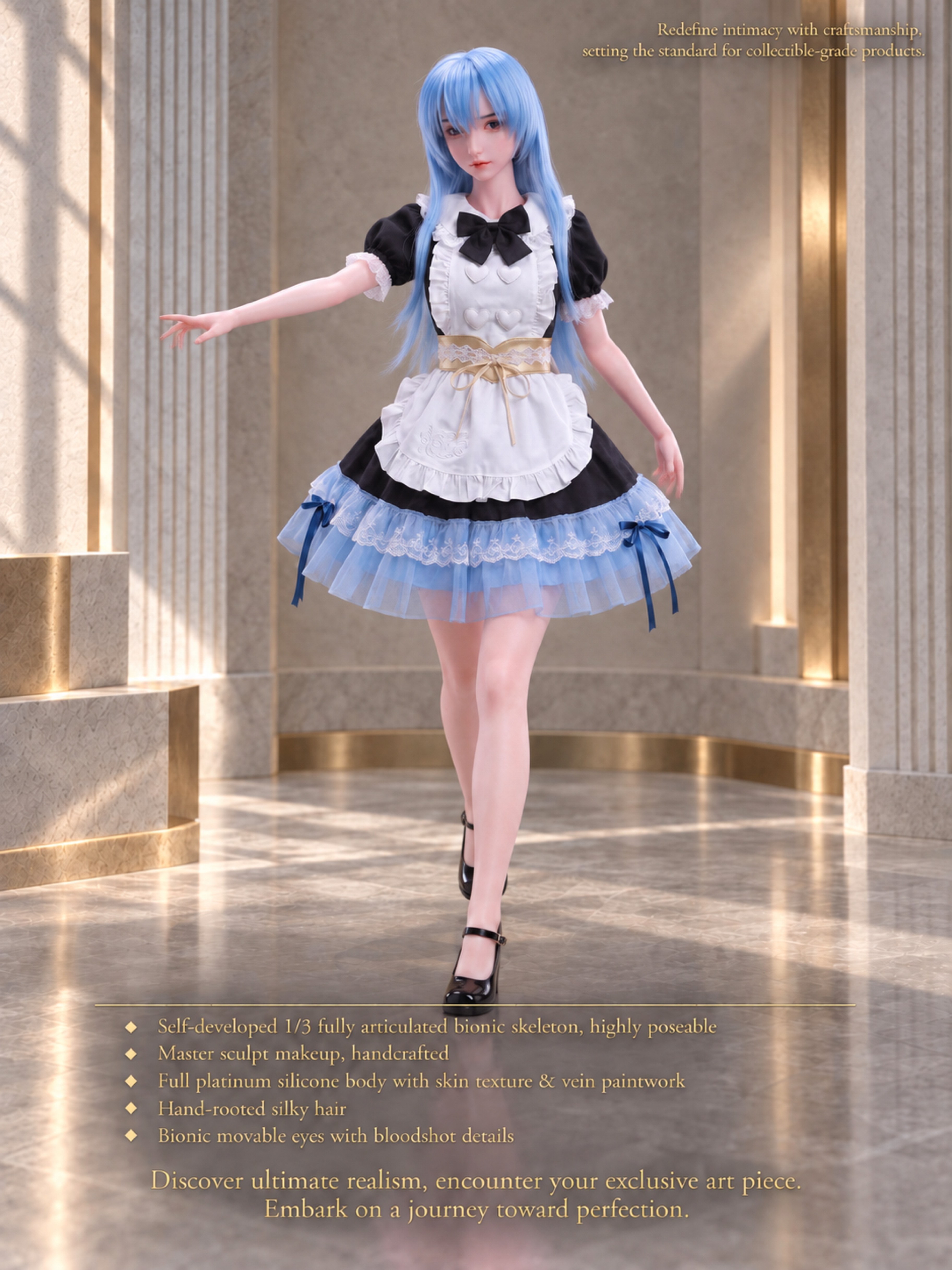 70cm Sakura Blossom Mini Silicone Anime Doll – Soft Touch Japanese Style Character Doll for Collectors