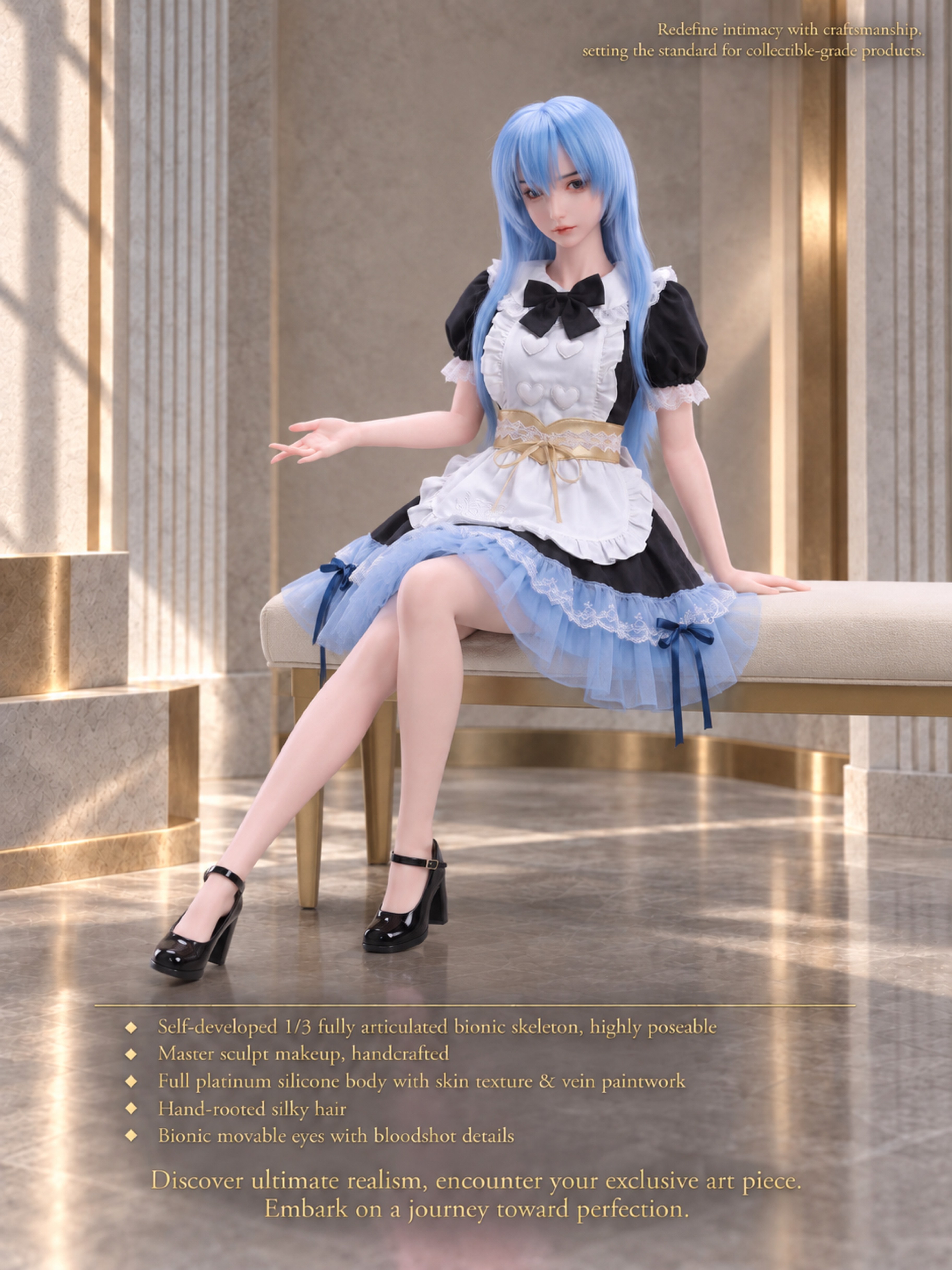 70cm Sakura Blossom Mini Silicone Anime Doll – Soft Touch Japanese Style Character Doll for Collectors